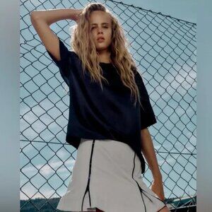 Zara Zippered Nylon Mini Skirt - NWT